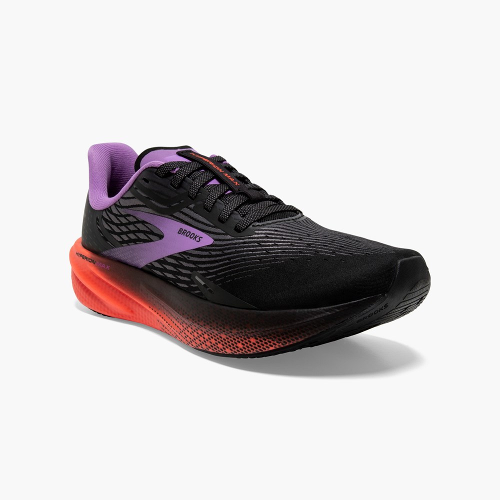 Chaussure d'Athlétisme Brooks Hyperion Max Corail Noir Femme | VAU-1402394